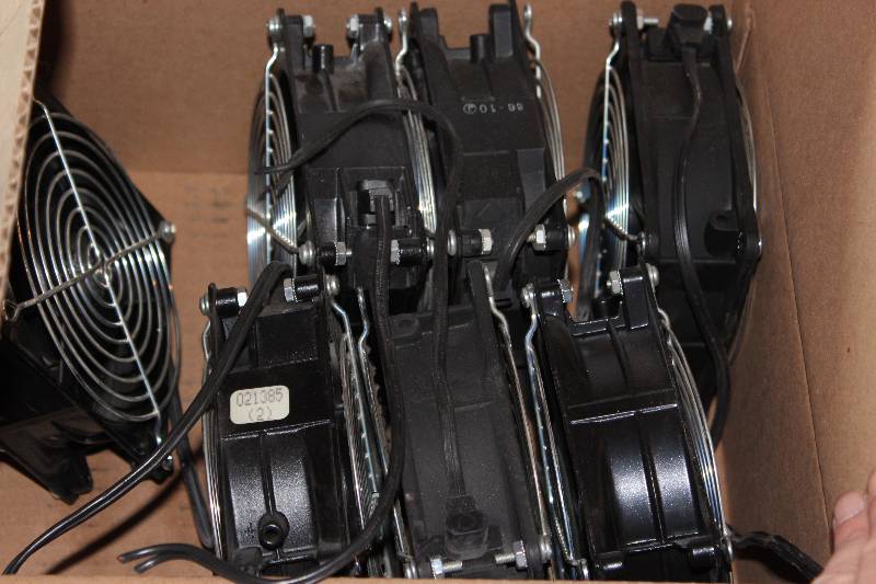 Lot of (7) Fans wMounting Fixtures & cords.