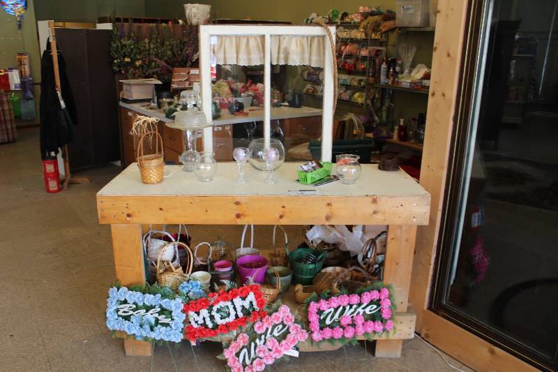 lot 54 image: Wooden Shelf Contents Included 60 x 24 x 36.