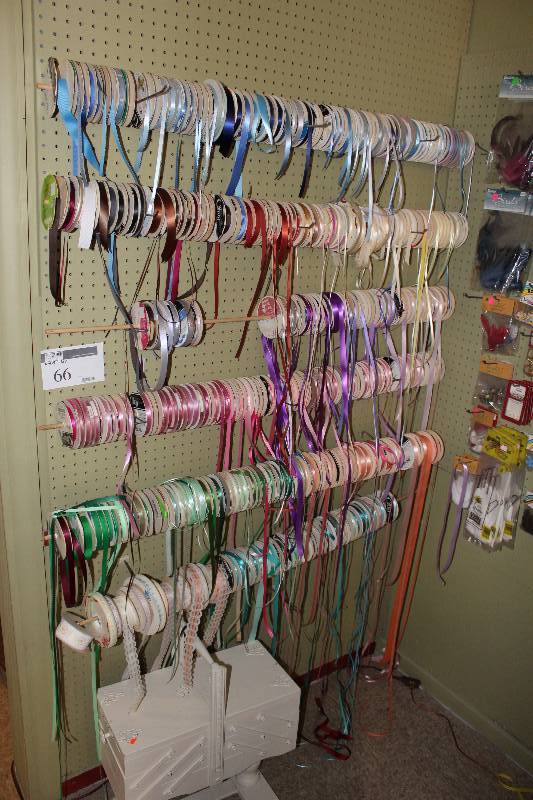 lot 66 image: Display Rack wRibbon Reels Includes Contents.