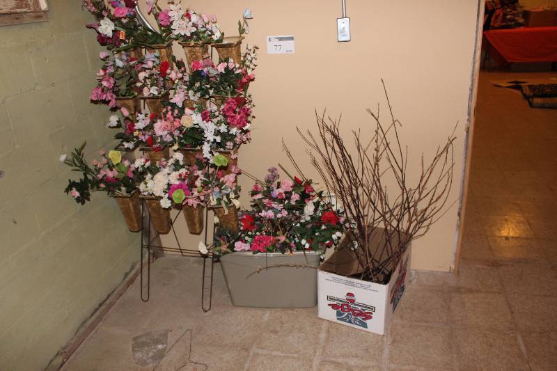 lot 77 image: Lot of Artificial Flowers & Plants.