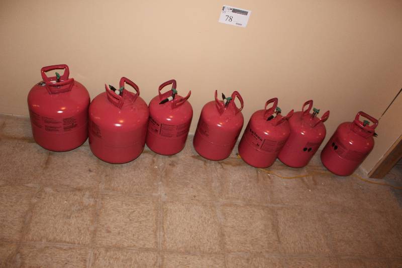 lot 78 image: Lot of (7) Compressed Gas Tanks.