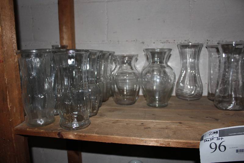 lot 96 image: Shelf Lot of Glassware.