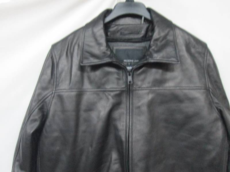 Wilsons Leather Mens Lambskin Front Zip Jacket