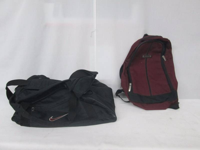 Embark Backpack and Nike Duffel Bag