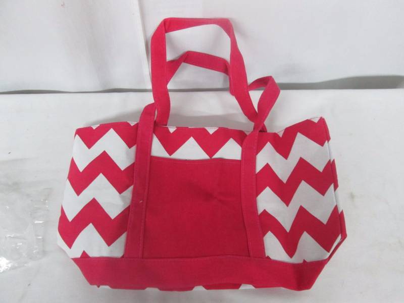 Pink and White Tote
