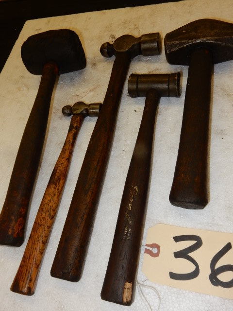 lot 36 image: Misc. Hammers as pictured