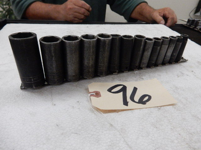 lot 96 image: SNAPON, METRIC Deep Well, Impact Sockets..6 pt, 8mm to 24mm