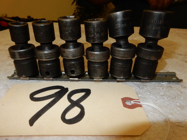 lot 98 image: SNAPON, 38 drive, Flex impact sockets 716 to 34