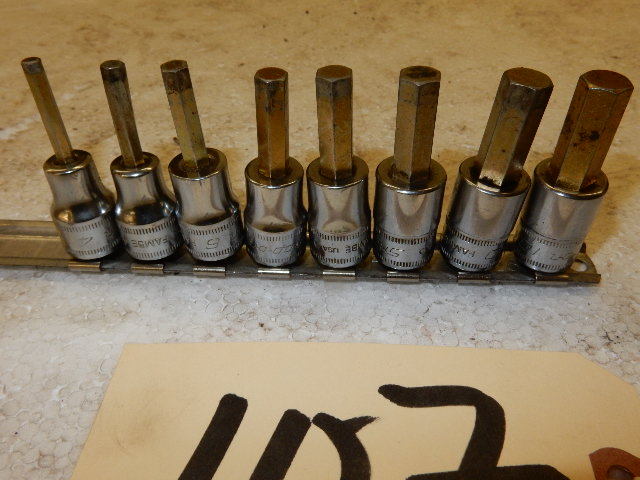 lot 107 image: SNAPON, 38 in drive, Metric, Allen Sockets. 4mm to 12mm, with extra 12 mm socket