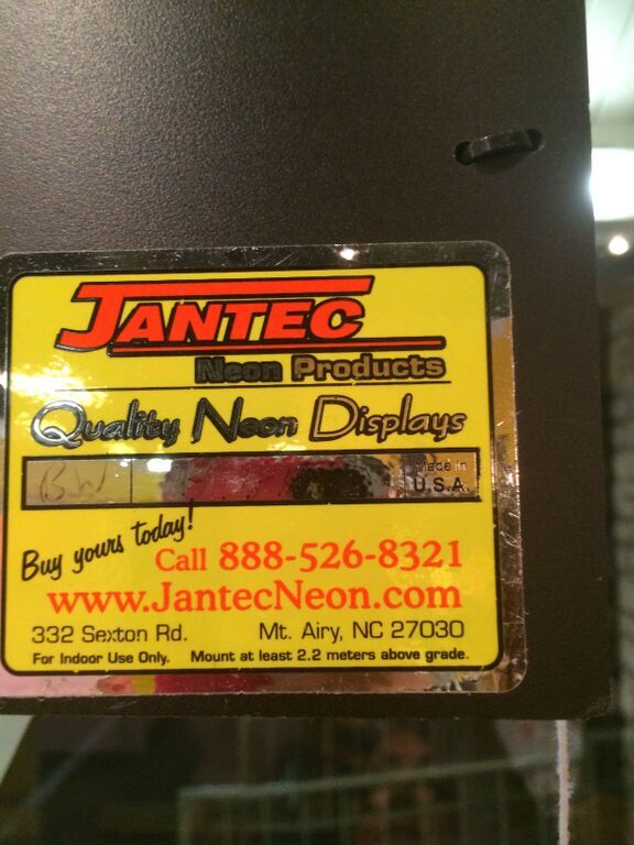 lot 65 image: Jantech Neon Sign