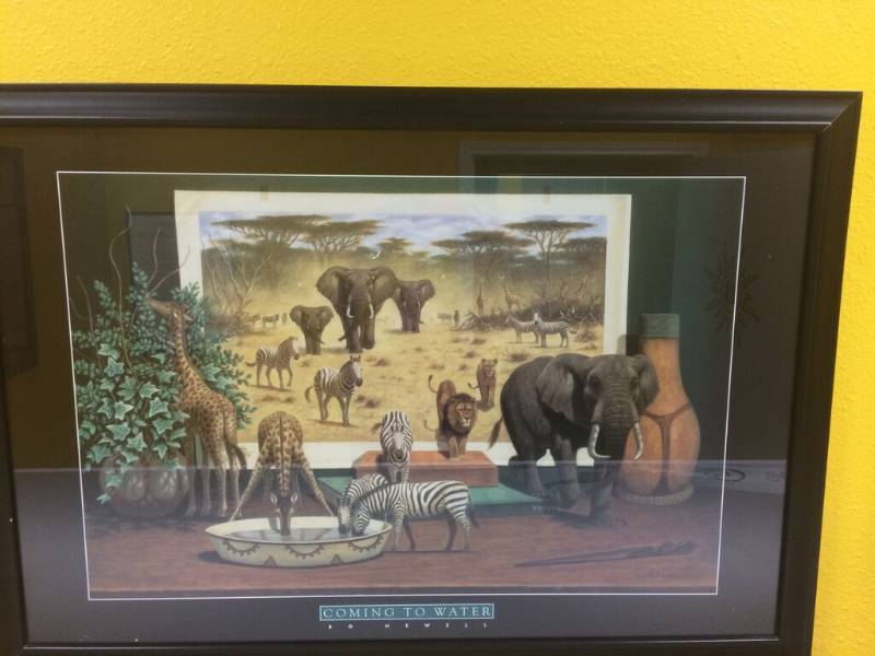 lot 79 image: Bo Newell Coming to Water Framed Print