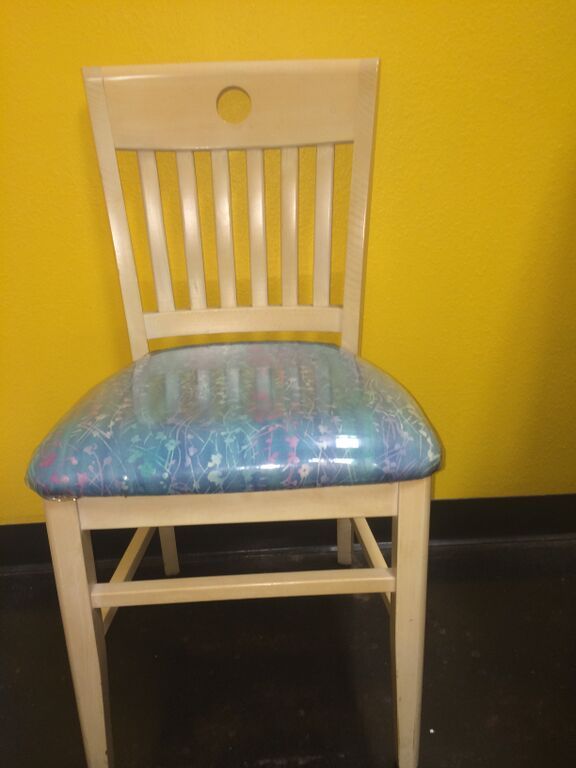 lot 197 image: Blue Seaweed Wood Chair