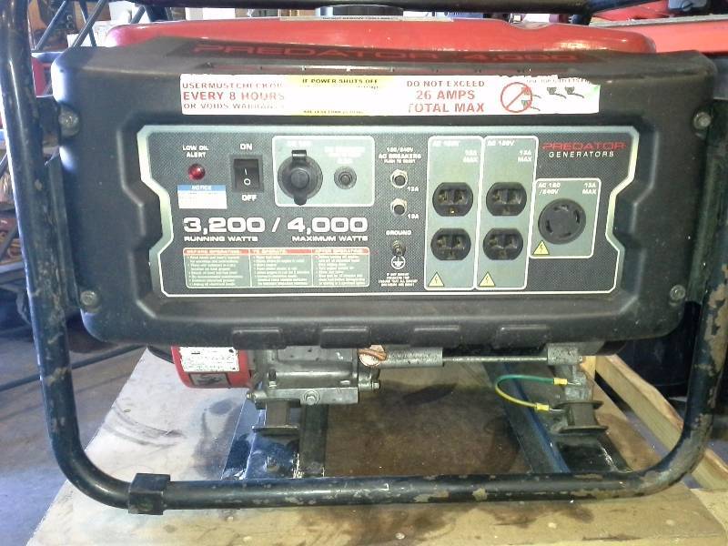 4000 Peak3200 Running Watts, 6.5 HP (212cc) Generator