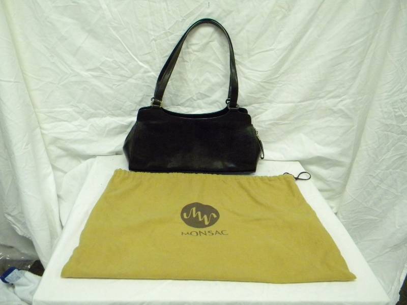 Monsac Brown Leather Handbag