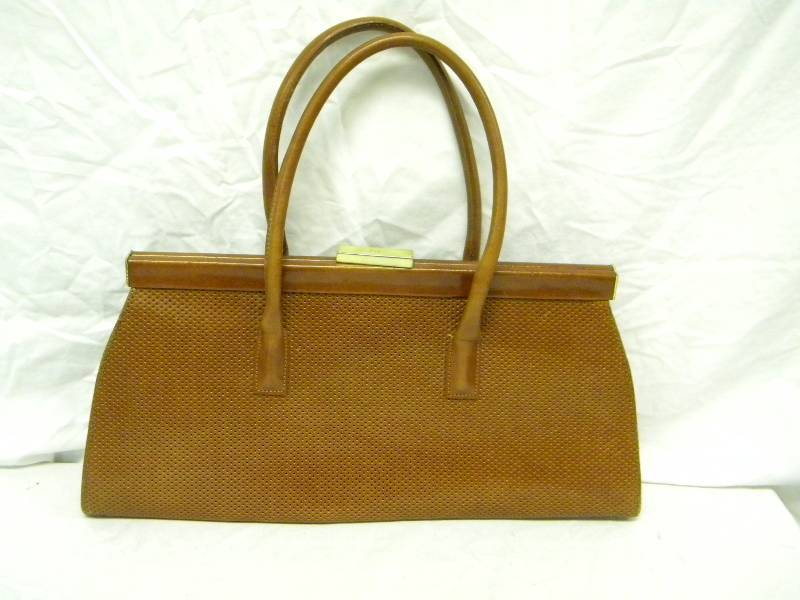 Monsac Brown Leather Handbag