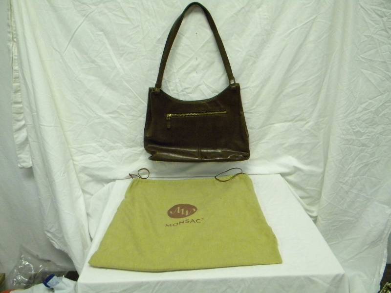 Monsac Brown Leather Handbag