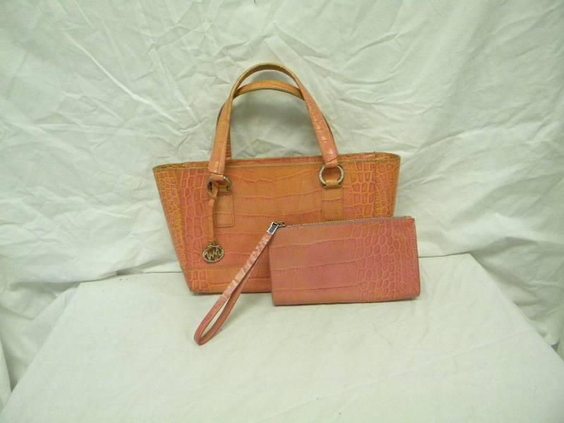 Monsac Coral Handbag and Wallet