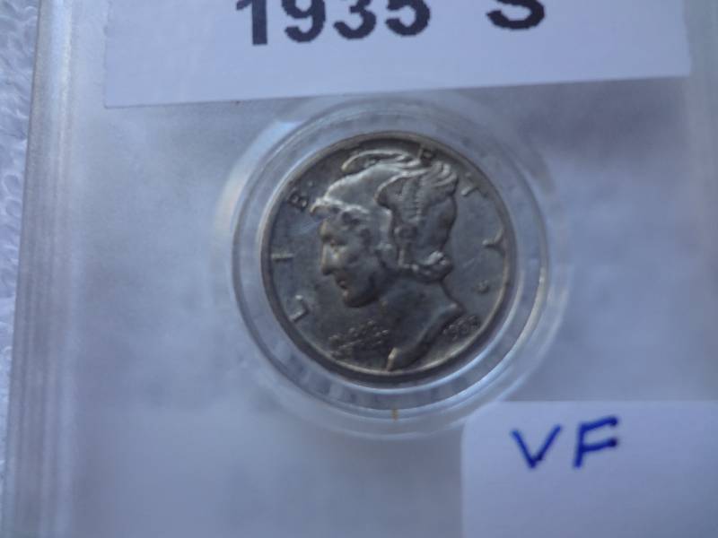 1935-S Mercury Silver Dime