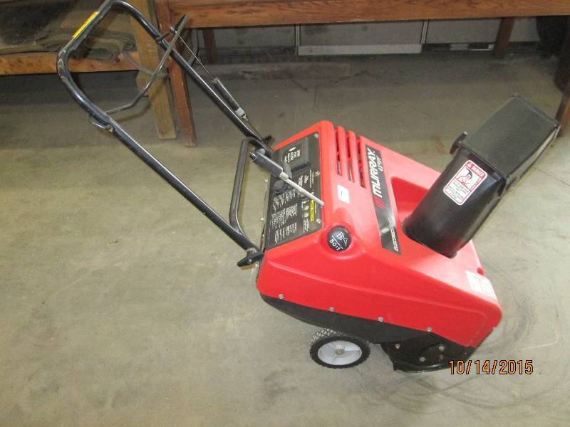 Murray single stage 21 4.5 hp electric start snowblower manual