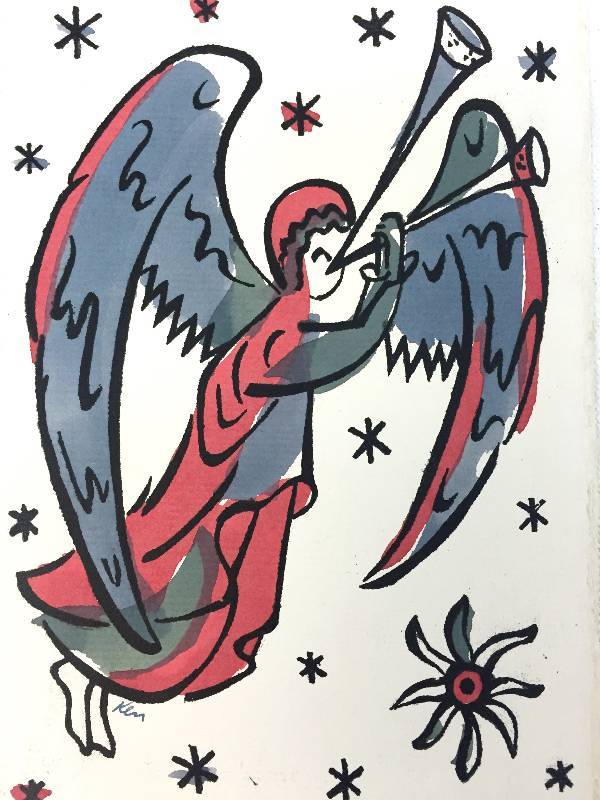 lot 43 image: Large lot of vintage hand made Christmas cards. Wow some seriously  stunning art