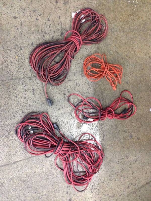 lot 62 image: Bundle of Extension Cords, Varying ...