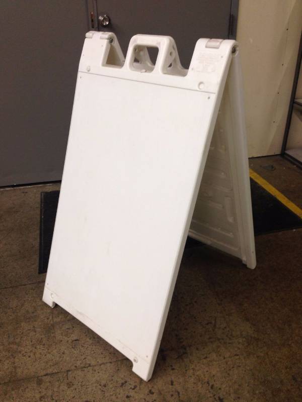 lot 66 image: Plastic Sandwich Board Sign 24.5 I...