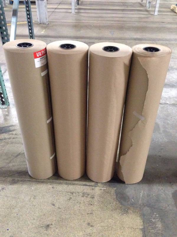 lot 72 image: Lot of (4) ULINE 36 x 900 40lb Kr...