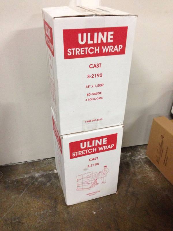lot 77 image: Lot of (8) ULINE Stretch Wrap Cast ...