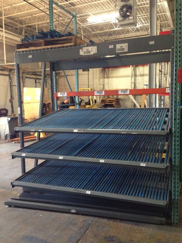 lot 81 image: Metal Rolling Rack 60 Inches Deep x...