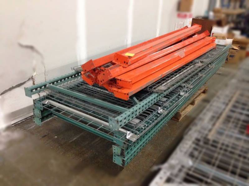 lot 130 image: Three Sections of Teardrop Racking,...