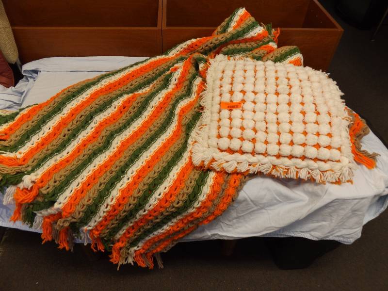 Handmade Throw and Matching Handmade Pillow