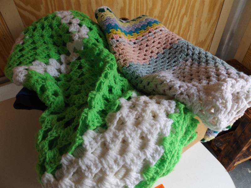 2 Hand Made Throws, Flannel Blankets