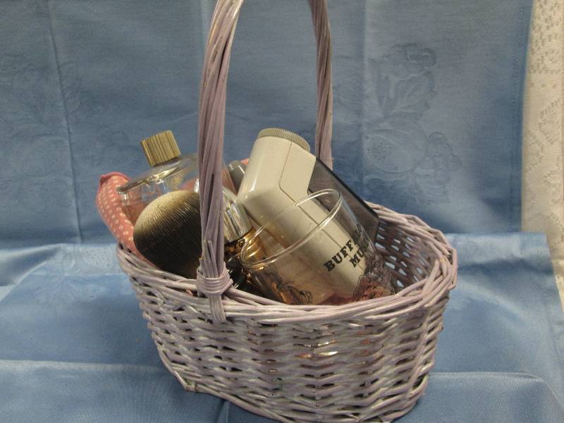 Wicker Basket with Glass