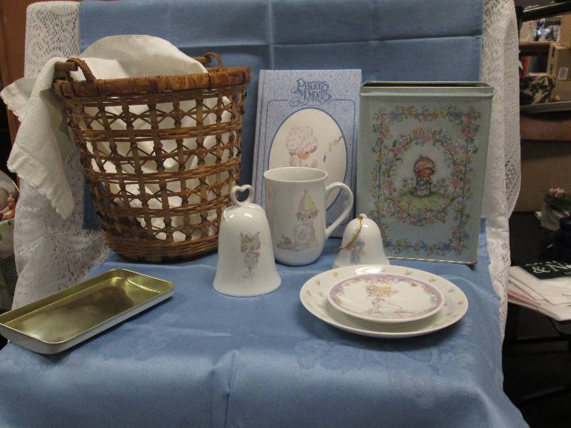 Wicker Basket and Precious Moments