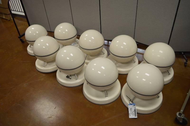 lot 30 image: White Soundsphere TX-100 PA System Speakers