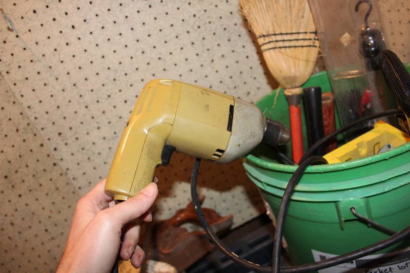 Bucket of Garage Tools