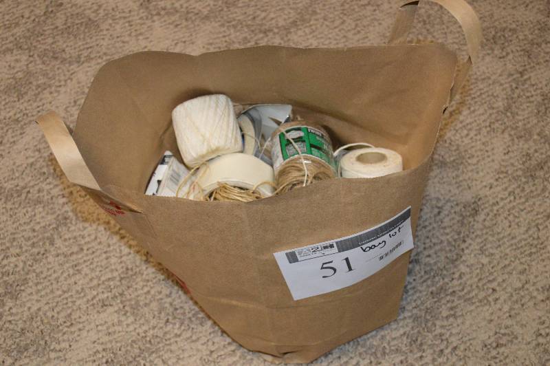 Miscellaneous bag of twine, tape, etc.