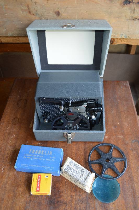 Franklin 8mm Projector with Case and Spare Bulb