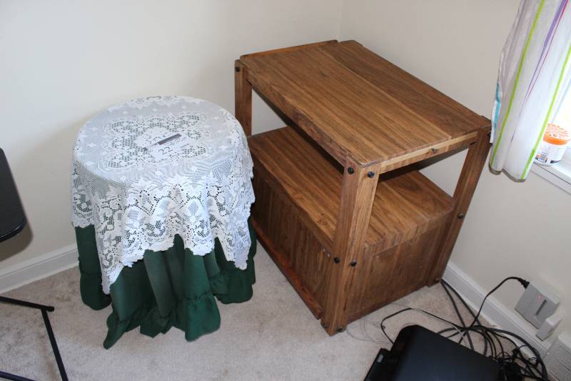 End Table and Microwave Cart