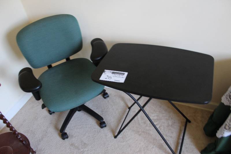 Office Chair and Card Table