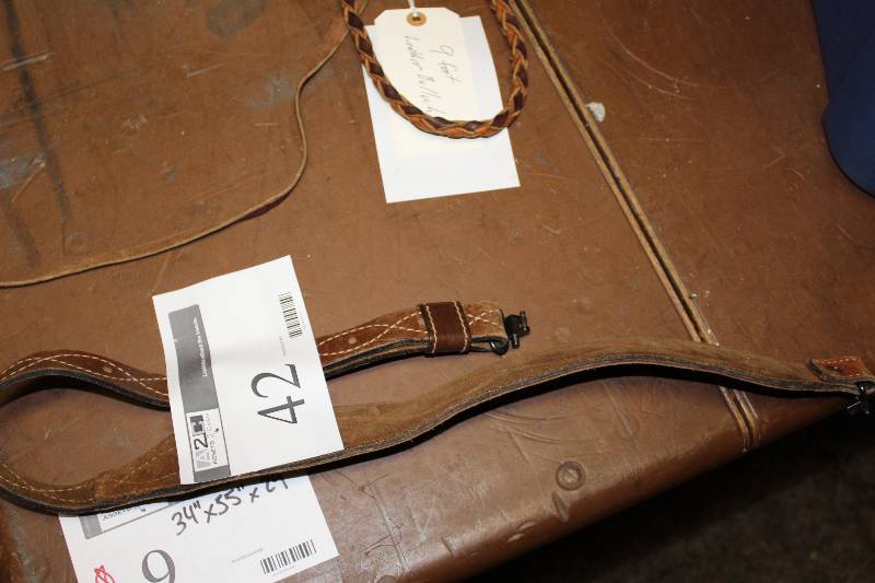Brown Leather Rifle Sling with Swivels