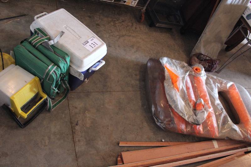 Floor Lot of Fishing Gear.