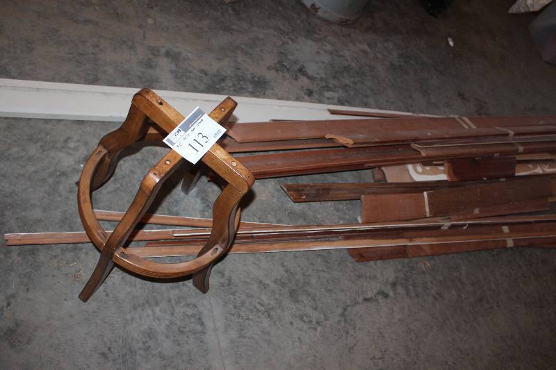 Lot of Wooden Trim Includes Wooden Stand.