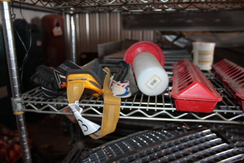 Shelf Lot Including Goggles Organizational Tray And More.