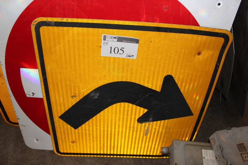 Lot of (4) Miscellaneous Road Signs.