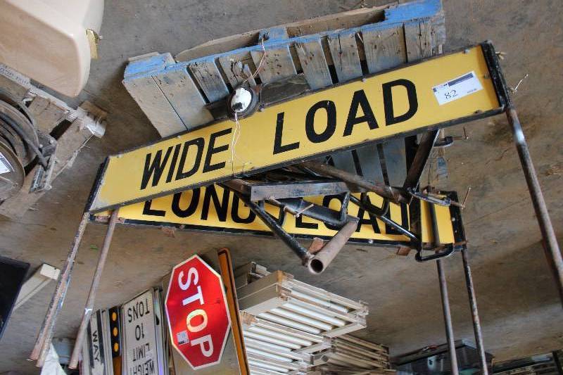 Pallet lot of Wide Load  Long Load Signs.