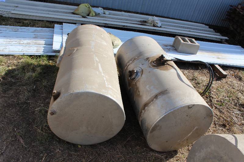 Lot of (2) Semi Tank Gas Tank Cylinders 49� x 53�.