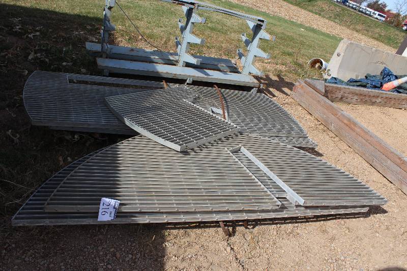 Lot of (7) Metal Grate Pieces Miscellaneous Sizes.
