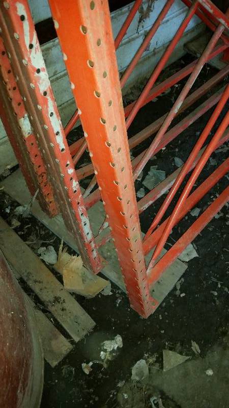 lot 87 image: Lot of (6) Pallet Racking Uprights - 8 Tall and 46 Wide.