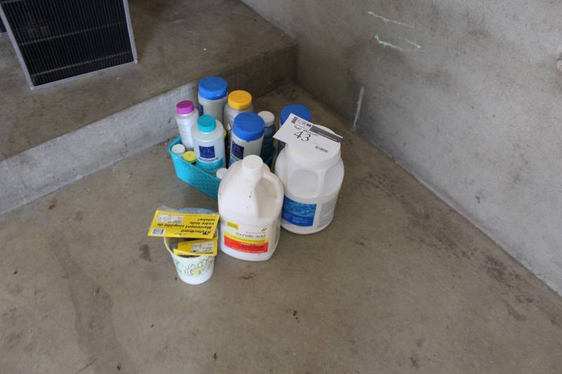 lot 43 image: Lot of Miscellaneous Pool Chemicals.